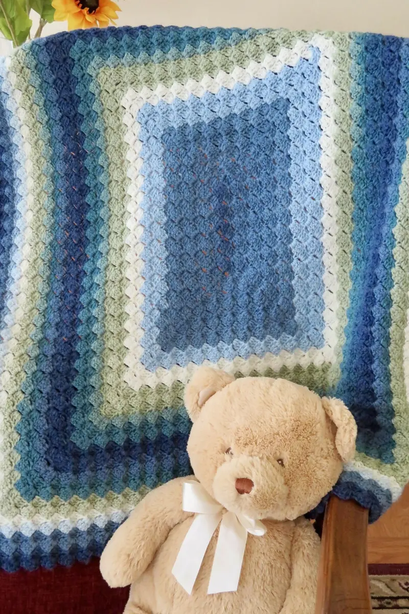 Sleepy Time Mandala Baby Blanket (Crochet) 1