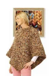 Split Collar Poncho Landscapes Version Pattern (Knit) 1