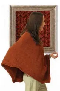 Split Collar Poncho Wool Ease Chunky Version Pattern (Knit) 1