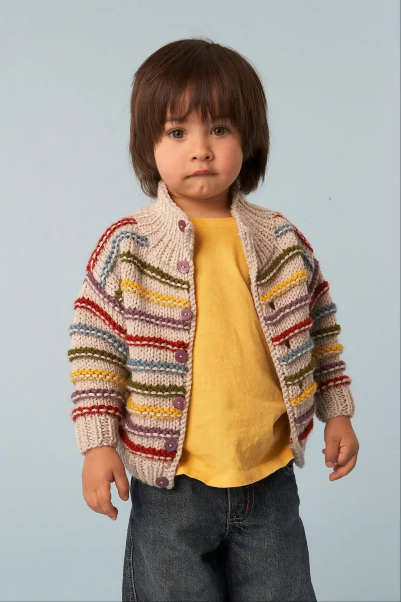 Standout Stripes Cardigan Pattern (Knit) 1