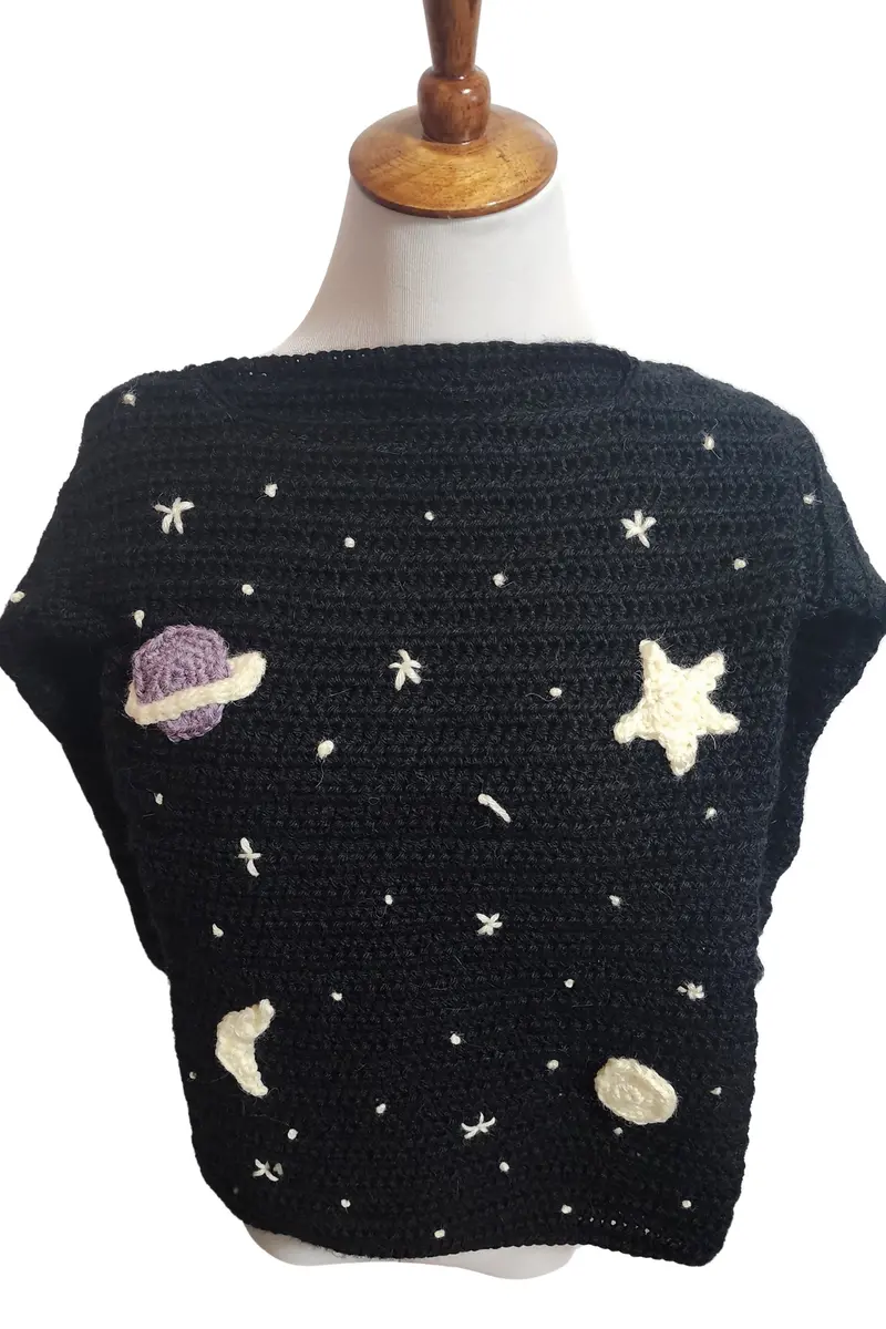 Stars At Night Children’S Sweater (Crochet) 1