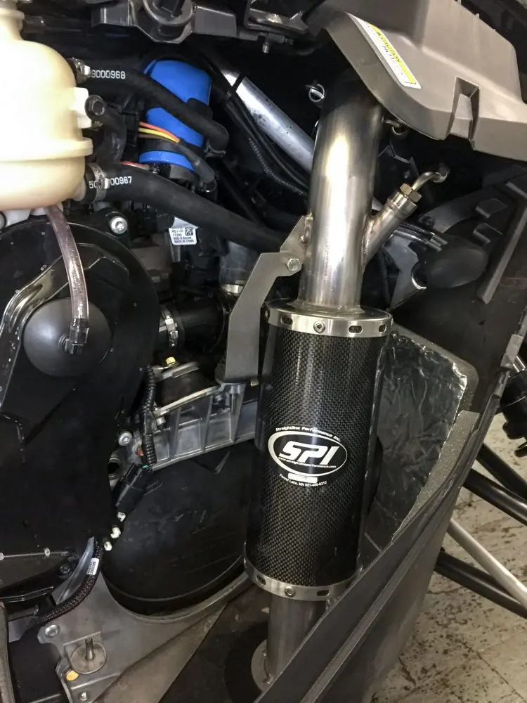 Straightline Carbon Fiber Muffler Stainless Steel 13Lb Weight Savings 134-176 2