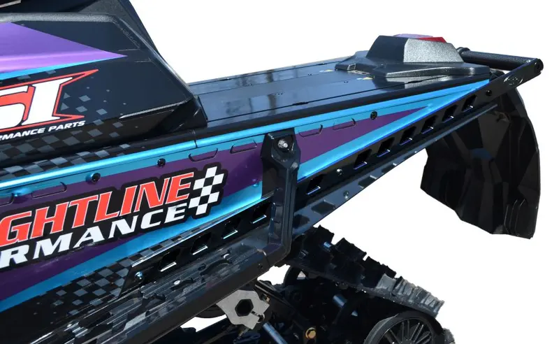 Straightline Carbon Fiber Rear Bumper For 129-137" Tunnel. Black Coated Rails 1