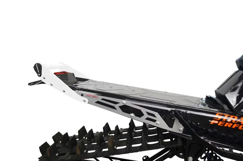 Straightline Hide 'N' Go Rear Bumper 146" Slash Tunnel - White Handle, Silver Plates Bumper With Built In Storage 1