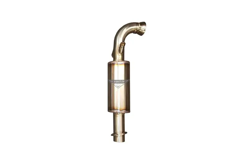 Straightline Muffler Polished Stainless Steel 11.5 Lbs. Weight Savings 134-203 1