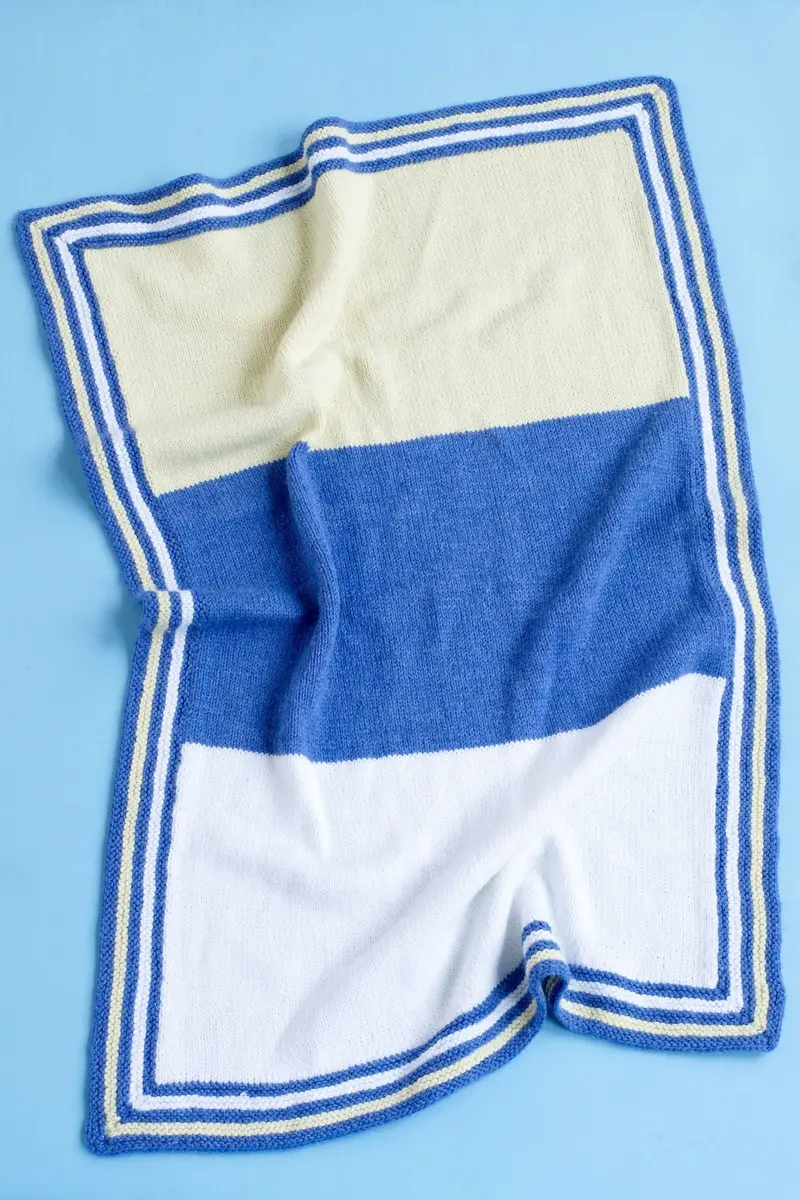 Striped Baby Blanket Pattern (Knit) 1