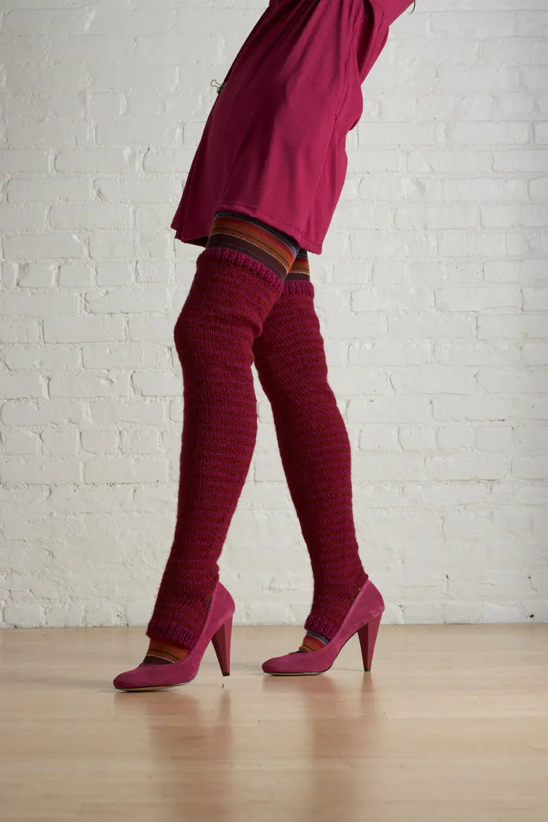 Striped Thigh Highs Pattern (Knit) 1
