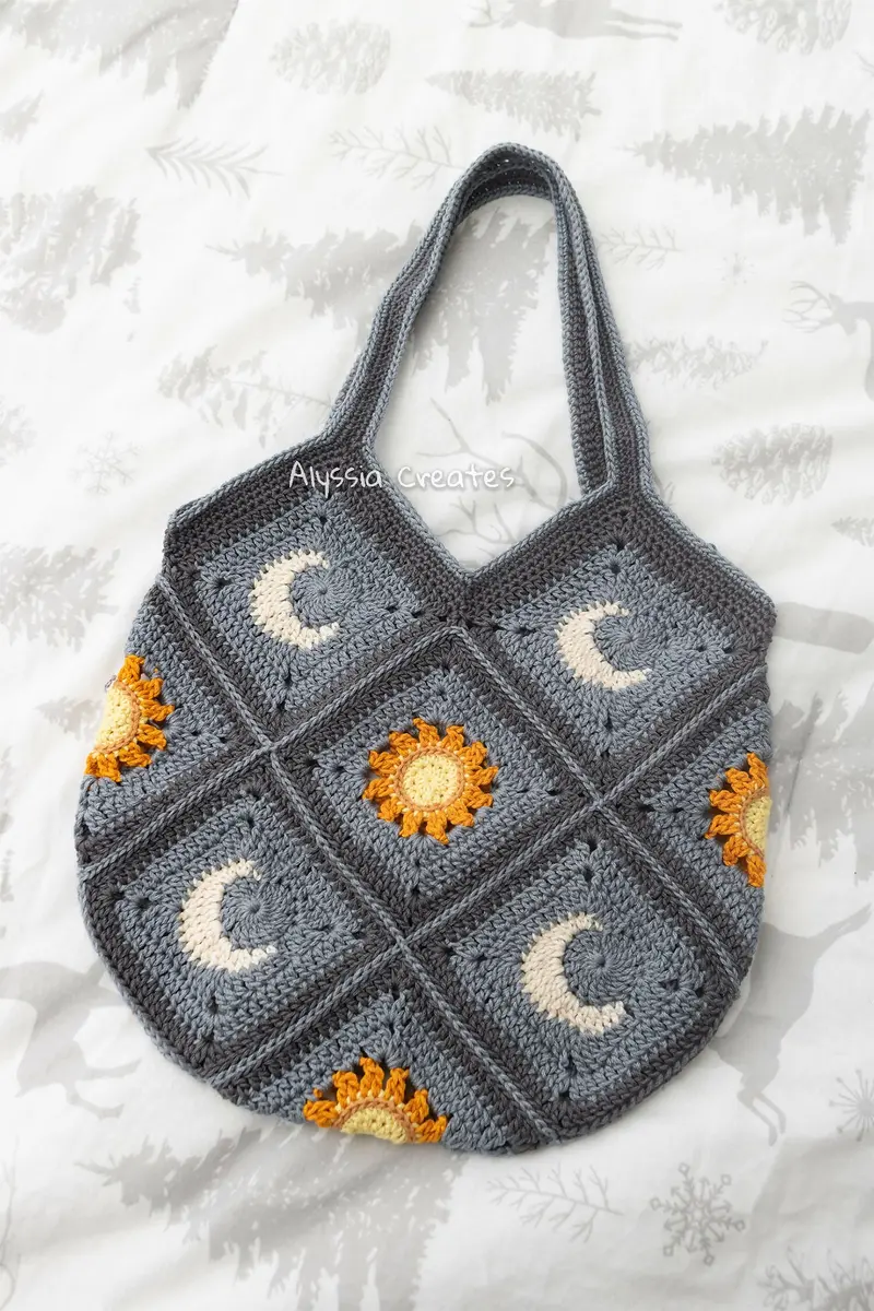 Sun And Moon Tote Bag (Crochet) 1