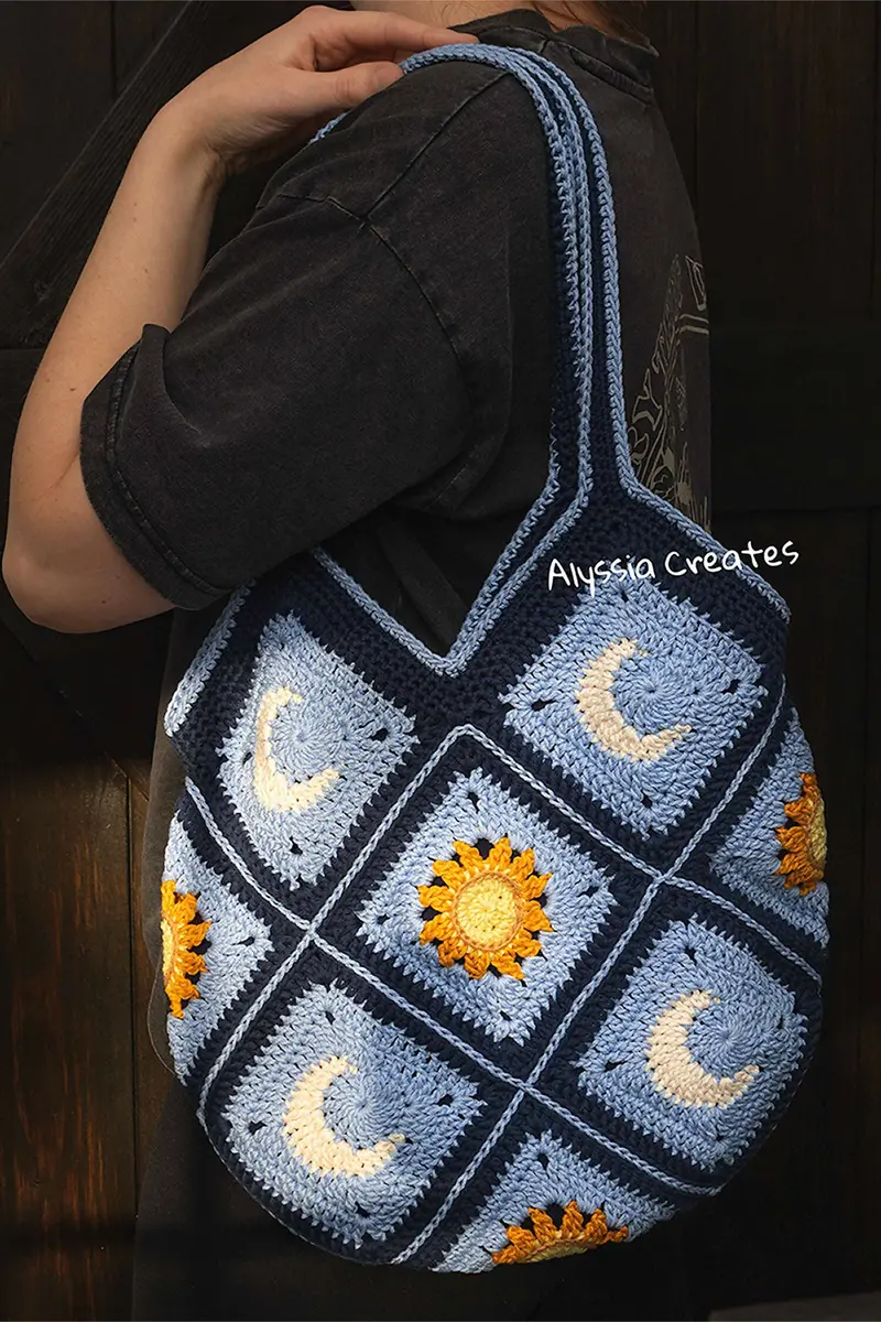 Sun And Moon Tote Bag (Crochet) 2