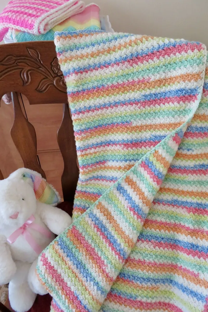 Suzette Snuggles Ice Cream Baby Blanket (Crochet) 1