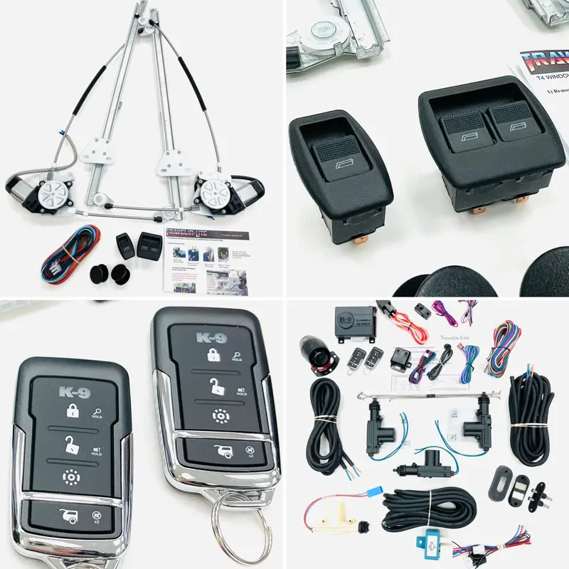 T4 Electric Window & Central Locking Kit & Alarm (Twin Rear) 1