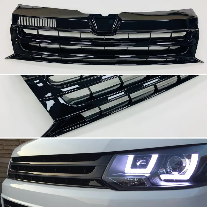 T5.1 Badgeless Grille Black Edition Transporter 10-15 New 1