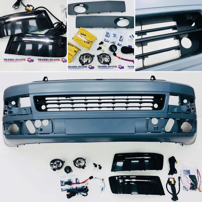 T5.1 Smooth Primed Bumper Drl & Led Fog Light Kit 1