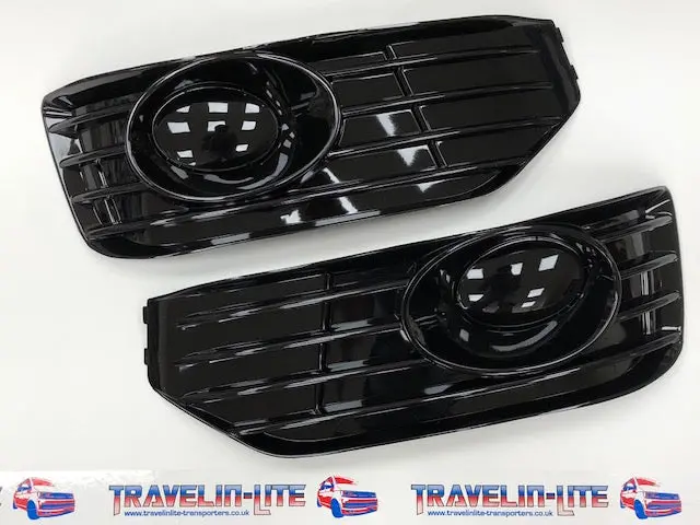 T5.1 Sportline Fog Light Inserts (Gloss Black Covers) 10-15 1