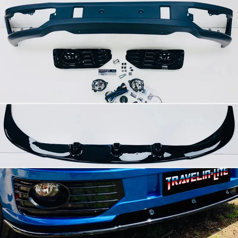 T5.1 Sportline Lower Spoiler Gloss Black Splitter & Led Fog Light Kit 1