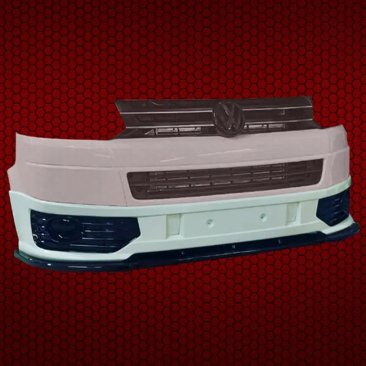 T5.1 Sportline Lower Spoiler Painted Candy White & Gloss Black Splitter 2