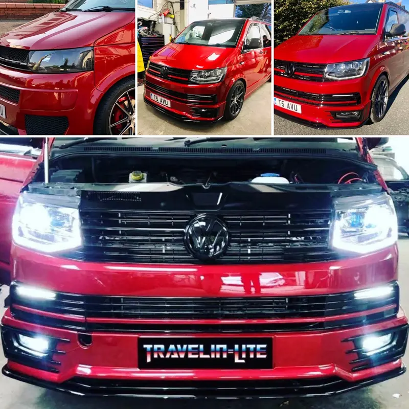 T5.1 - T6 Premium Sportline Facelift Kit (Badged Grille) Includes New V3 Black Drl Headlights 1