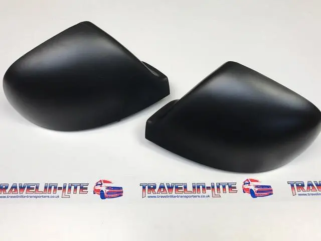 T5.1 T6 T6.1 Black Texture Mirror Covers / Caps Pair 1