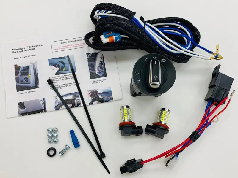T5.1 Transporter Fog Light Harness Switch & Led Bulbs 10-15 Great Quality 1