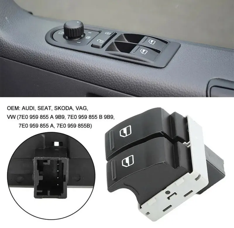 T5 T5.1 03-09 Electric Window Switch Driver Side (For Factory Fitted Electric Windows Only) 1