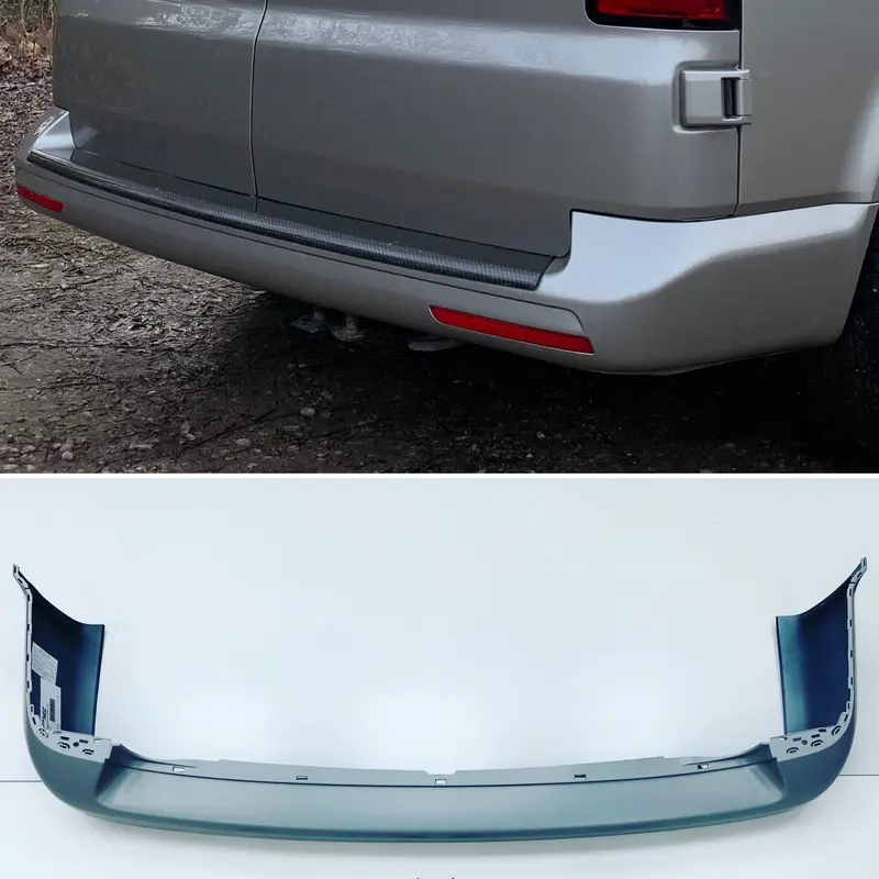 T5 T5.1 2003 - 2015 Rear Bumper Smooth Primed 2012-Style Premium Quality (Fits Twin Rear & Tailgate) 1