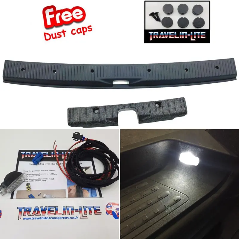 T5 T5.1 T6 T6.1 Kombi / Camper Step & Threshold Cover With Light & Harness [Tailgate & Twin Rear Options] 1