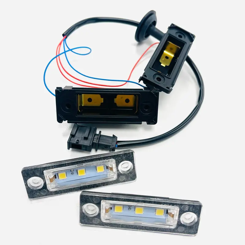 T5 T5.1 T6 Twin Rear Door Replacement Rear Number Plate Light Wiring And Housing With Led License Plate Units 1