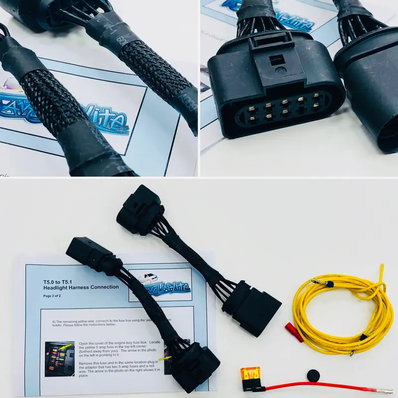 T5 To T5.1 / T6 Facelift Conversion Headlight Harness Connector 1