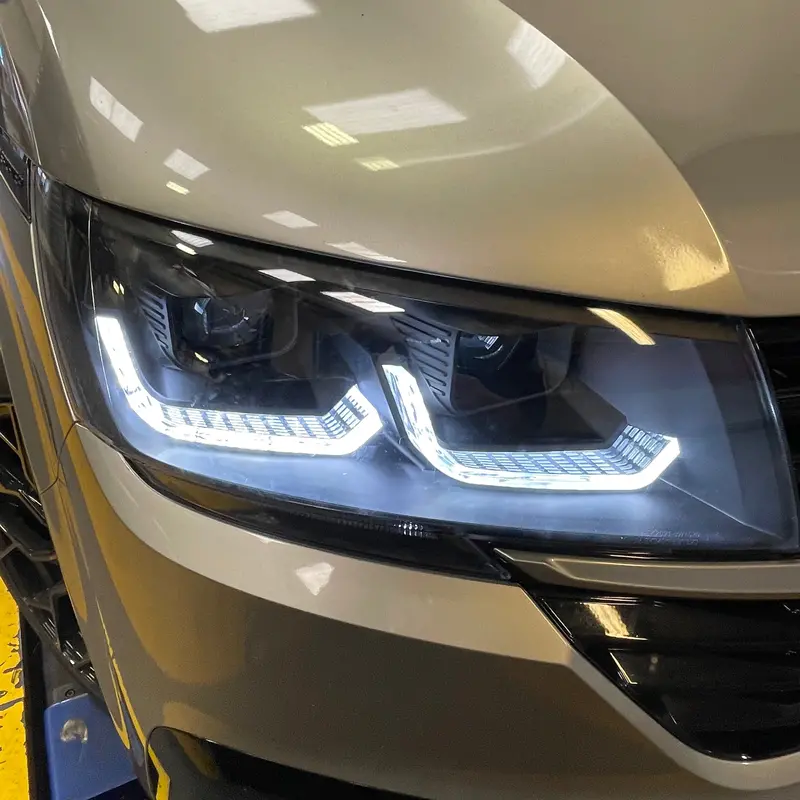 T5 To T6.1 Premium Facelift Kit (Tl Splitter, Drl Headlights, Gloss Black Grilles) 2