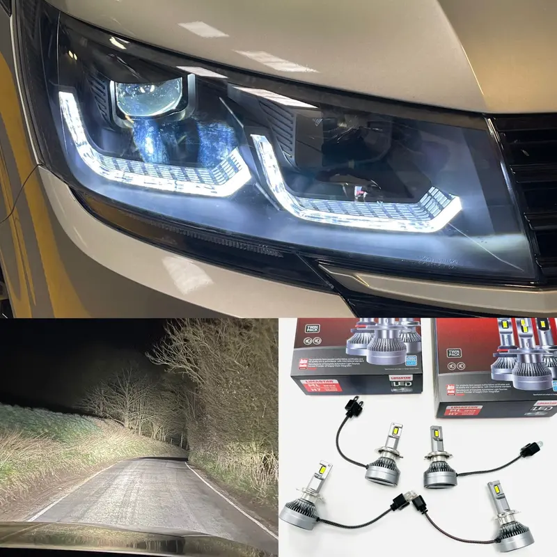T6.1 Led Drl Headlights Black Edition With Led 6000K Dipped / Full Beam Bulbs 1