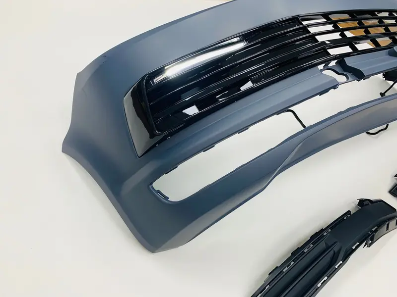 T6 Front And Rear Bumper Primed Gloss Black Radar Drl & Grilles Fog Tailgate 2
