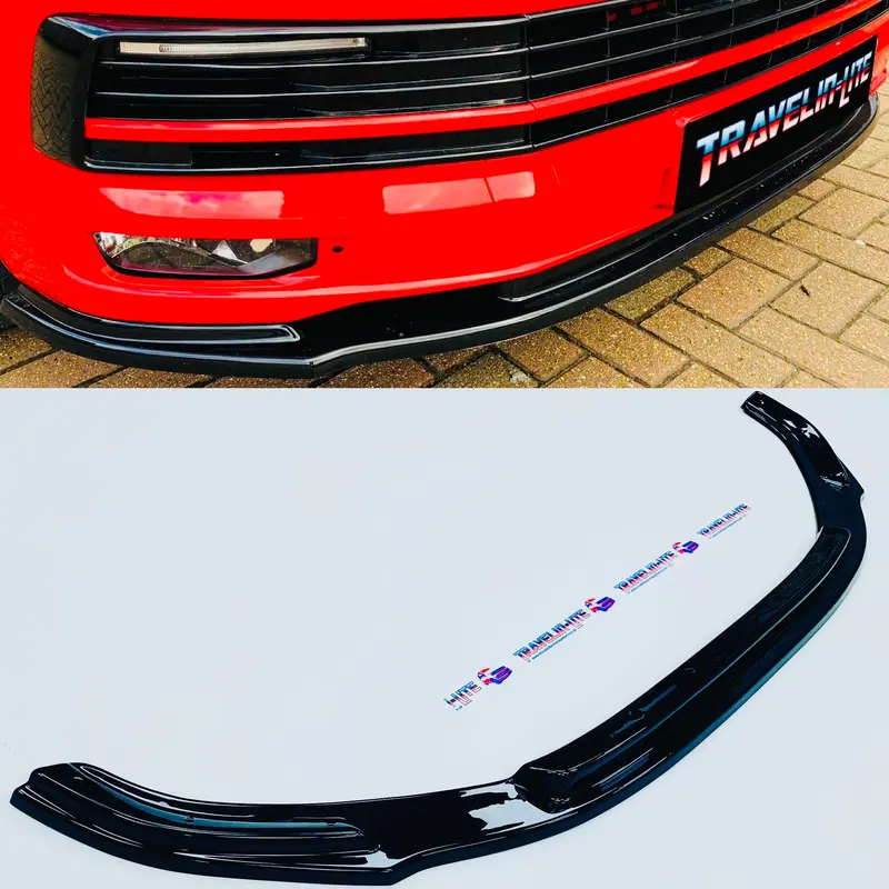 T6 Front Bumper Splitter - Gloss Black 1