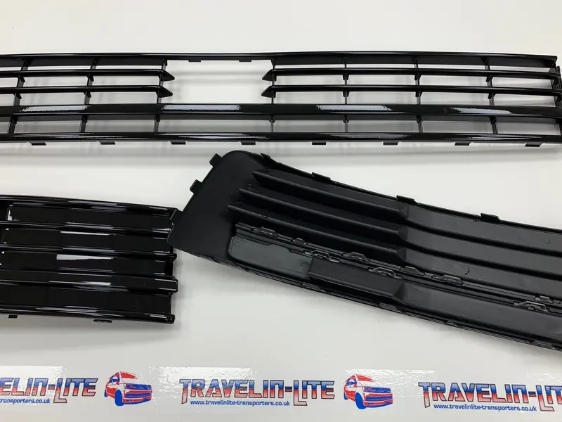 T6 Front & Rear Bumper Lower Spoiler Gloss Grilles Drl & Fog Twin Rear Radar 2