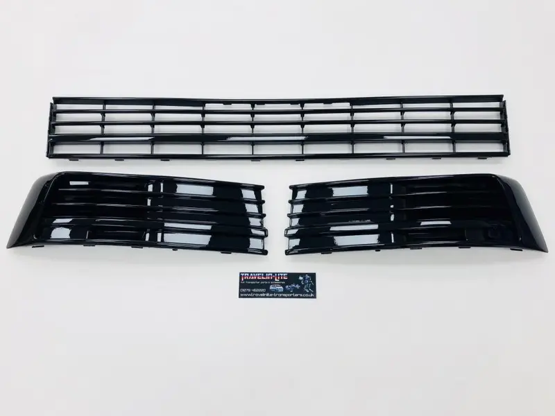 T6 Gloss Black Lower Grille With Covers & Trims 15 Onwards Brand New 1