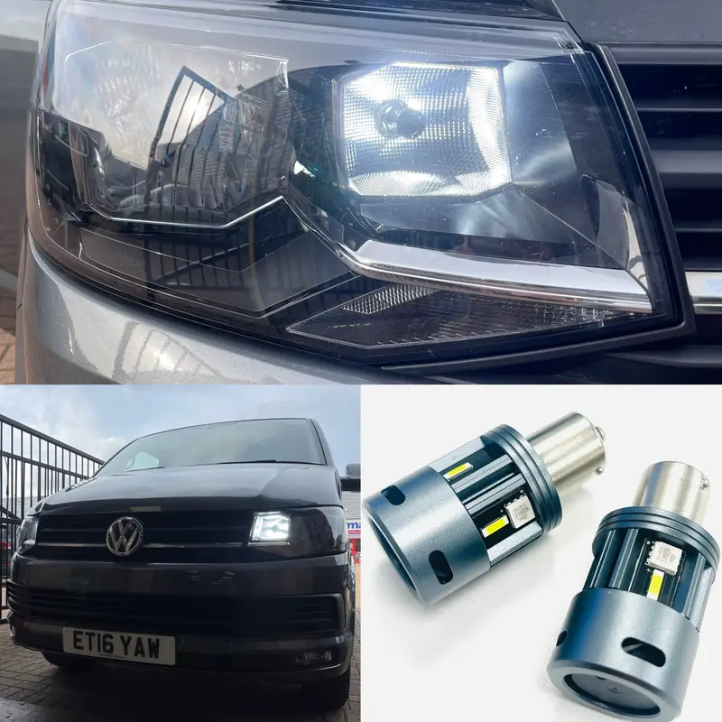 T6 Led Drl Headlight Upgrade Bulbs Built In Fan Superb Quality 1