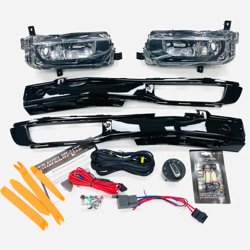 T6 Led Fog Light Kit With Gloss Black Covers 1