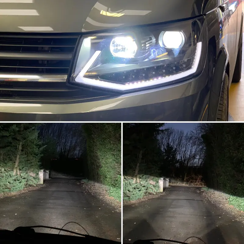 T6 Led Headlight Bulb Package (H11 & H1) For Use With Aftermarket Drl Headlights Only 1