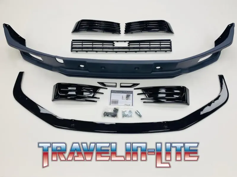 T6 Sportline Lower Spoiler, Gloss Black Splitter & Lower Radar Grilles Brand New 1