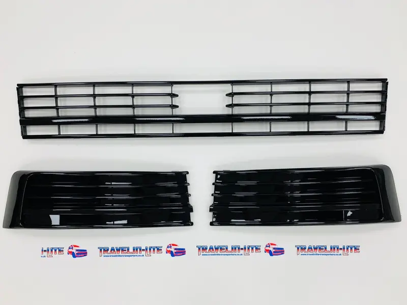T6 Sportline Lower Spoiler, Gloss Black Splitter & Lower Radar + Upper Grilles New 2