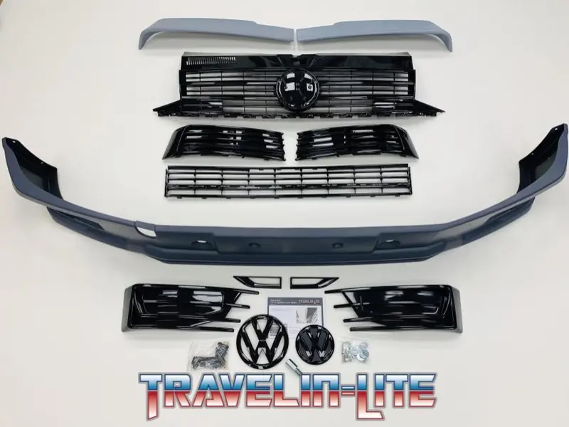 T6 Sportline Lower Spoiler, Gloss Black Upper & Lower Grilles, Twin Spoiler 1