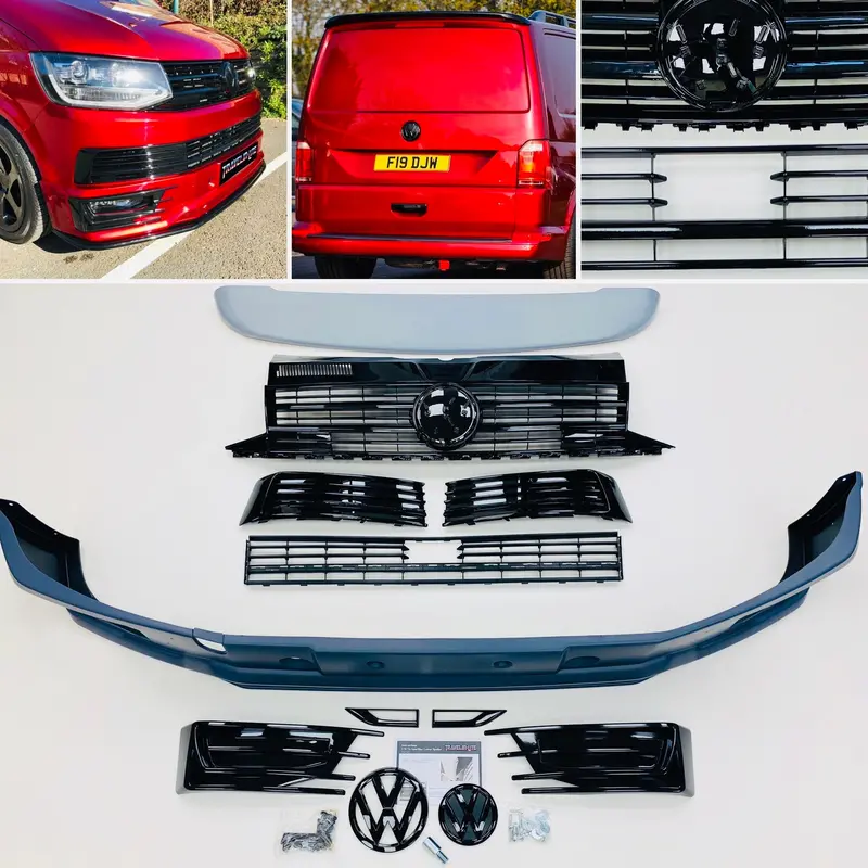 T6 Sportline Lower Spoiler Radar Gloss Black Grilles Tailgate Spoiler 1