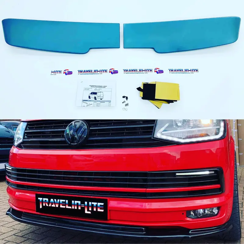 T6 Twin Rear Spoiler (Plastic/Primed) And Gloss Black Splitter 16 Onwards V1 1