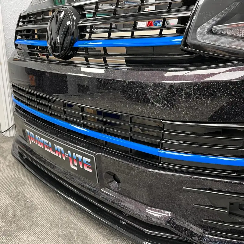 T6 Upper & Lower Grille Trims Blue 5Pcs 1