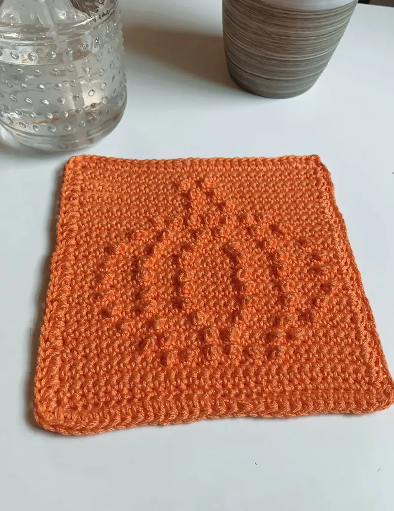 The Autumn Pumpkin Dishcloth (Crochet) 1