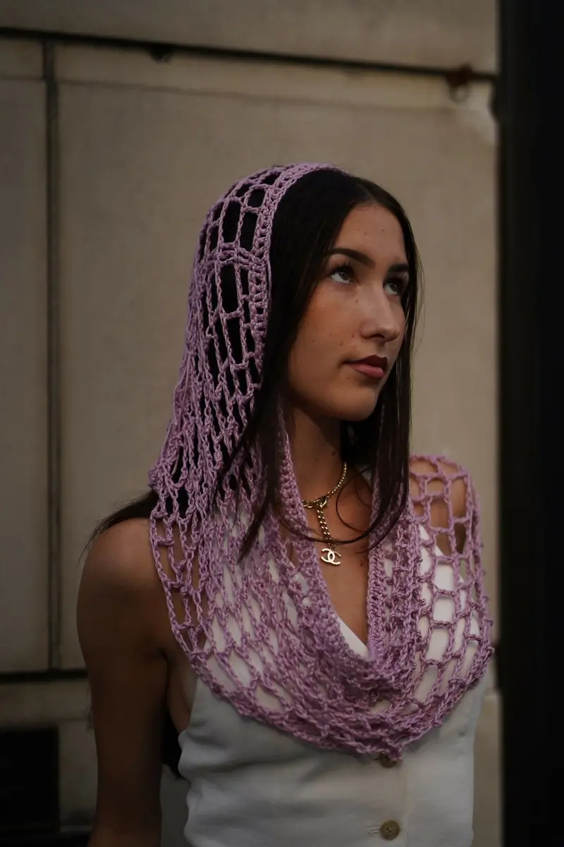 The Spiderweb Hood (Crochet) 1