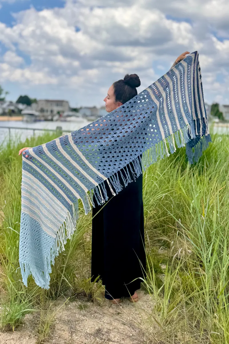Tide And Texture Wrap (Crochet) 1