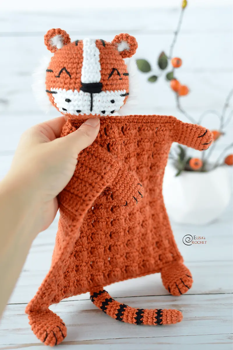 Tiger Security Blanket (Crochet) 1