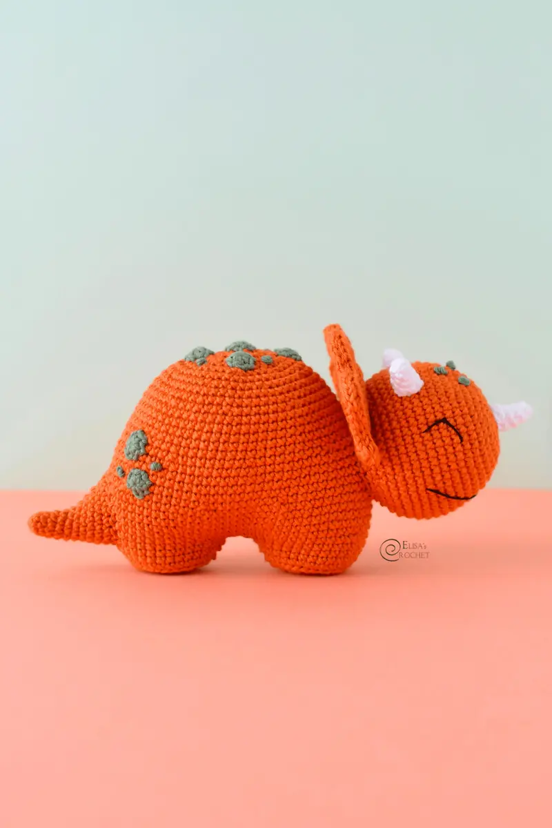 Trevor The Triceratops (Crochet) 1