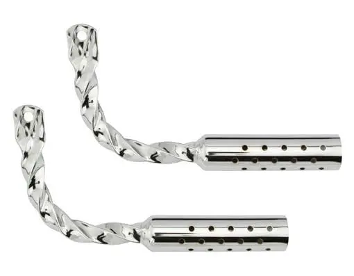 Twisted Muffler W/Holes Chrome. 1