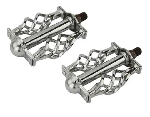 Twisted Pedals W/Cage 1/2" Chrome. 1